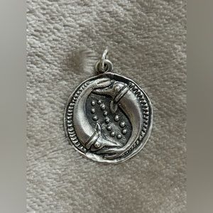 James Avery Retired Zodiac Pendant (Pisces) | Size: (quarter size) | .925 SS